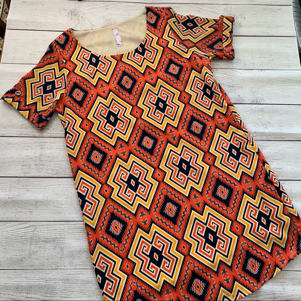 Francesca’s Alya Aztec Print Shift Dress Size Medium